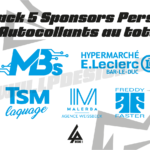 autocollants sponsors lot de 5
