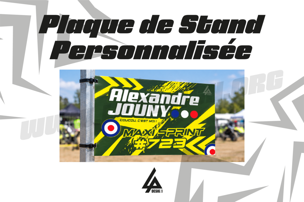 plaque de stand personnalisée lp design@2x